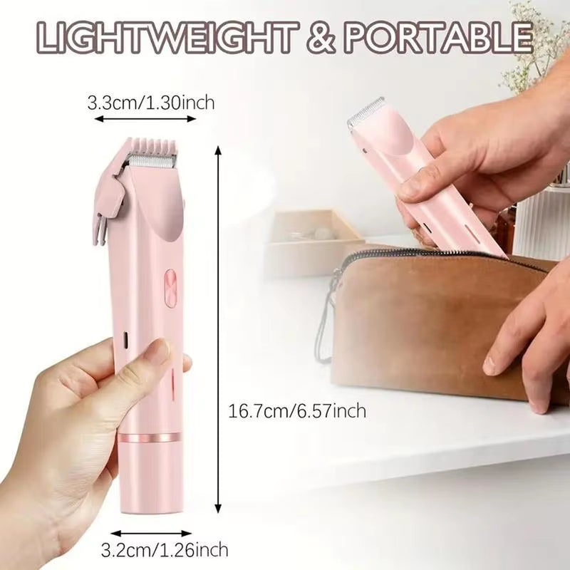 Portable Double-Headed Ladies' Shaver, Household Travel Washable USB Charging, Portable Private Parts Slimming Machine, Female B