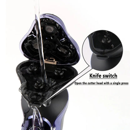 Electric Shaver Wet-Dry Dual Use Water Proof Electric Razor Nose Ear Hair Trimmer Rechargeable Shaving Machine for Men