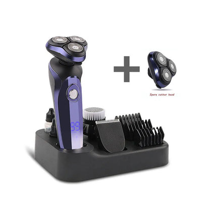 Electric Shaver Wet-Dry Dual Use Water Proof Electric Razor Nose Ear Hair Trimmer Rechargeable Shaving Machine for Men